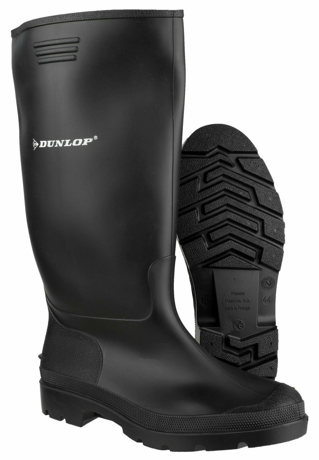 Dunlop Pricemaster unisex black waterproof wellington #380PP