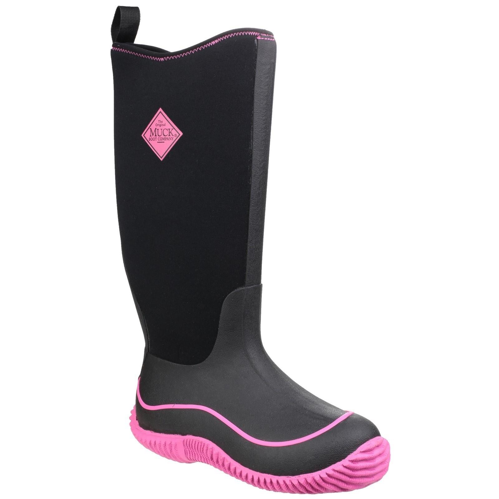 Muck Boot Hale kid's black/pink childs wellington boot