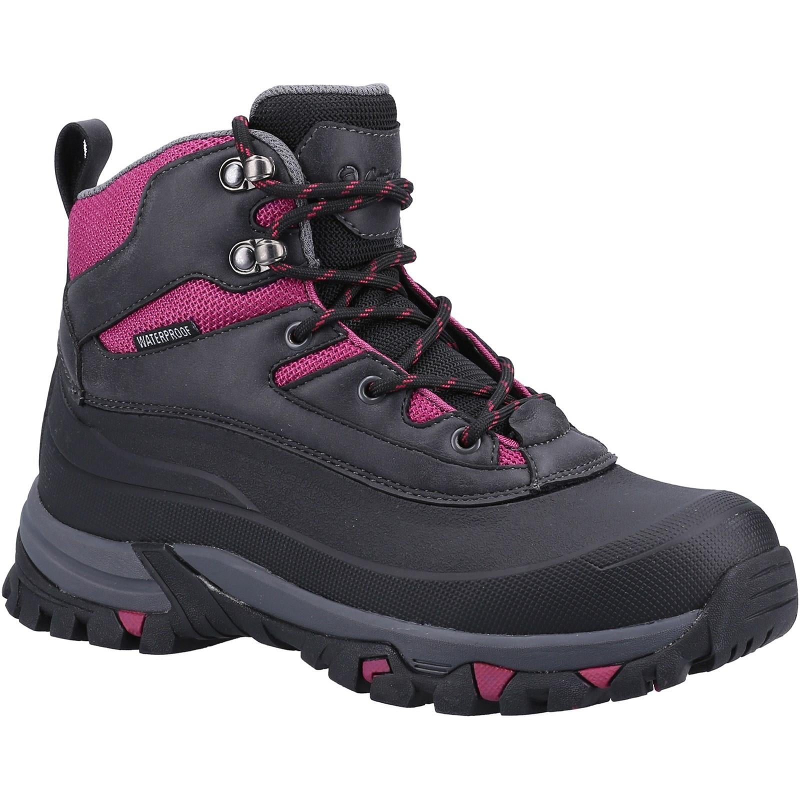 Cotswold Calmsden women's grey/berry memory foam waterproof walking hiking boot