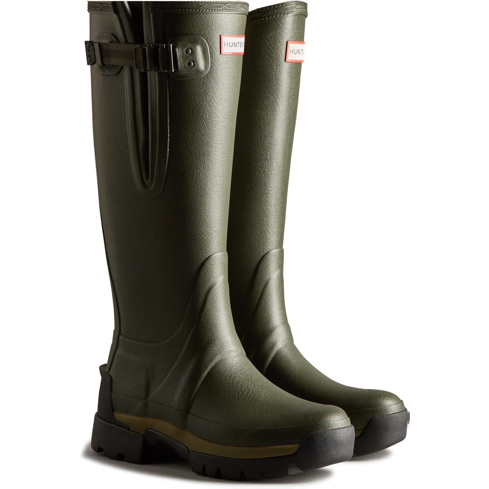 Hunter Balmoral adjustable women's olive rubber all-terrain wellington