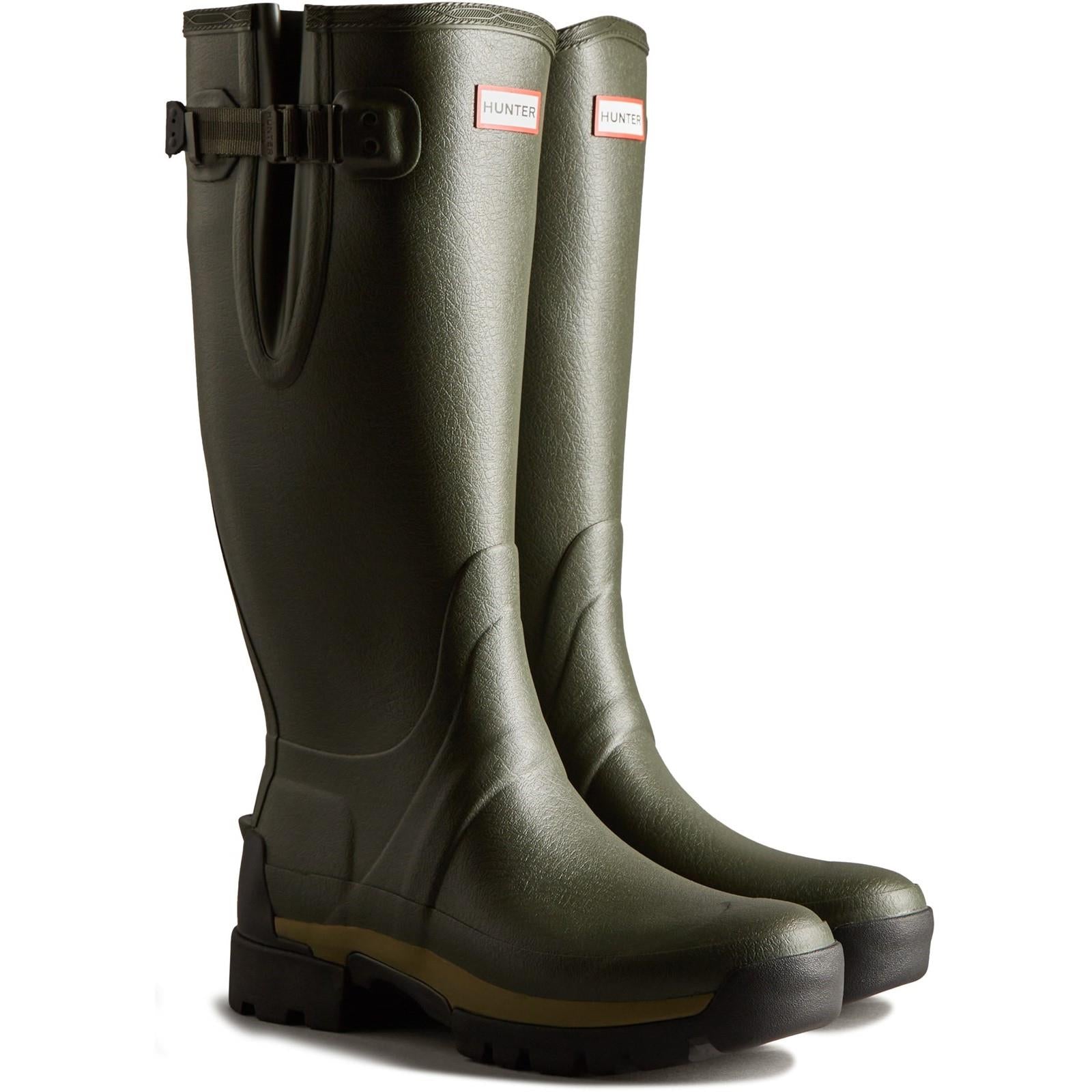 Hunter Balmoral adjustable men's olive rubber all-terrain wellington