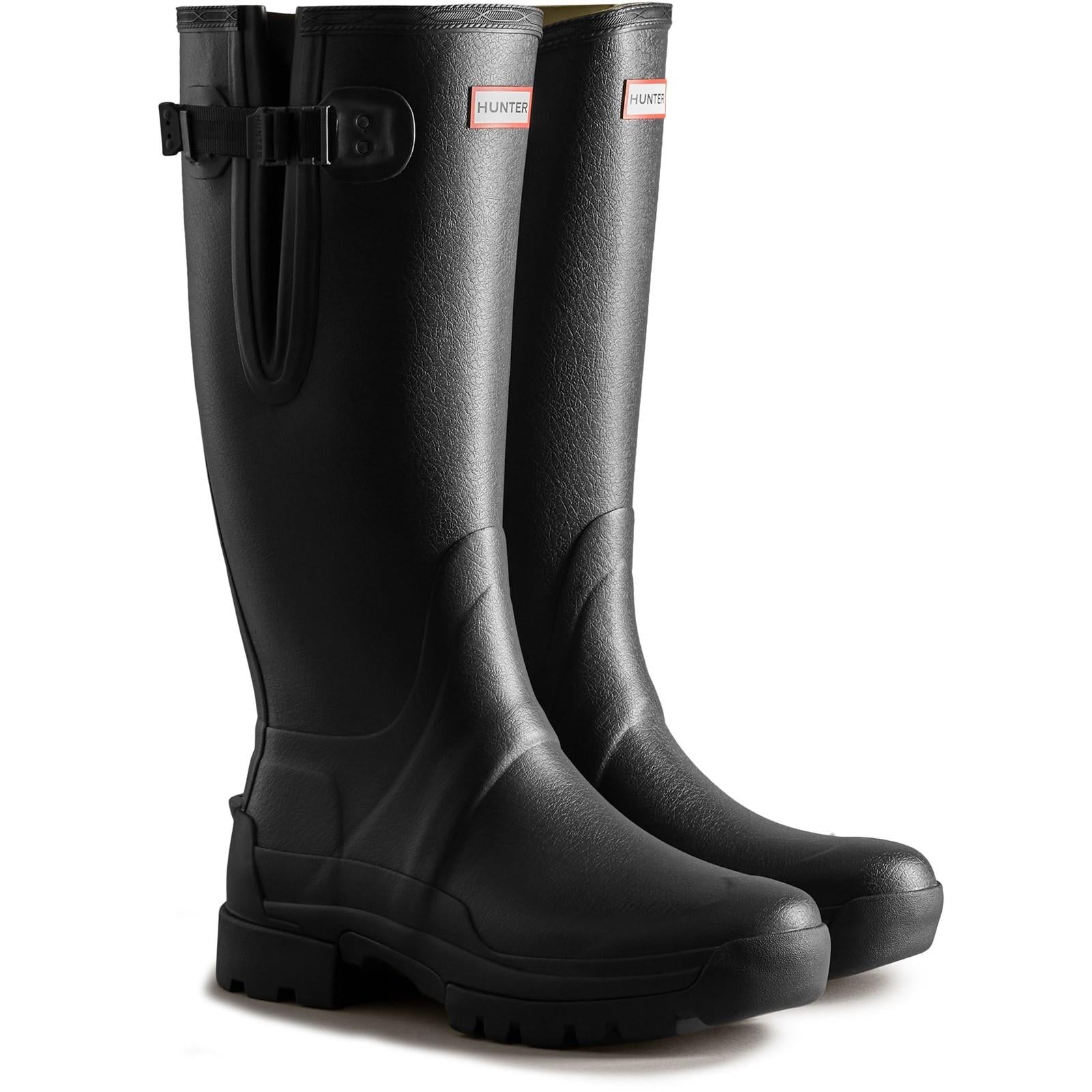 Hunter Balmoral adjustable men's black rubber all-terrain wellington