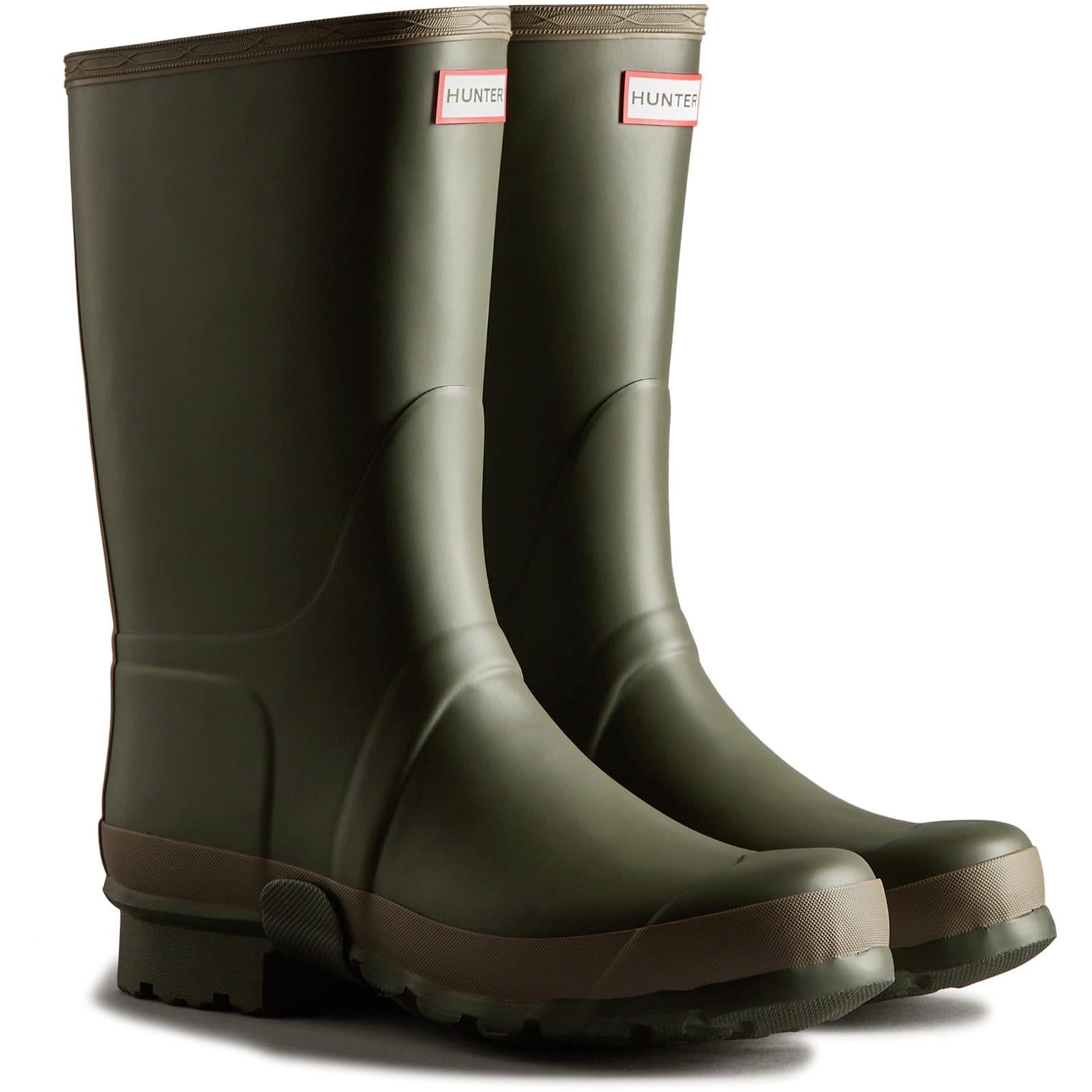 Hunter Gardener men's olive rubber waterproof gardening full wellington