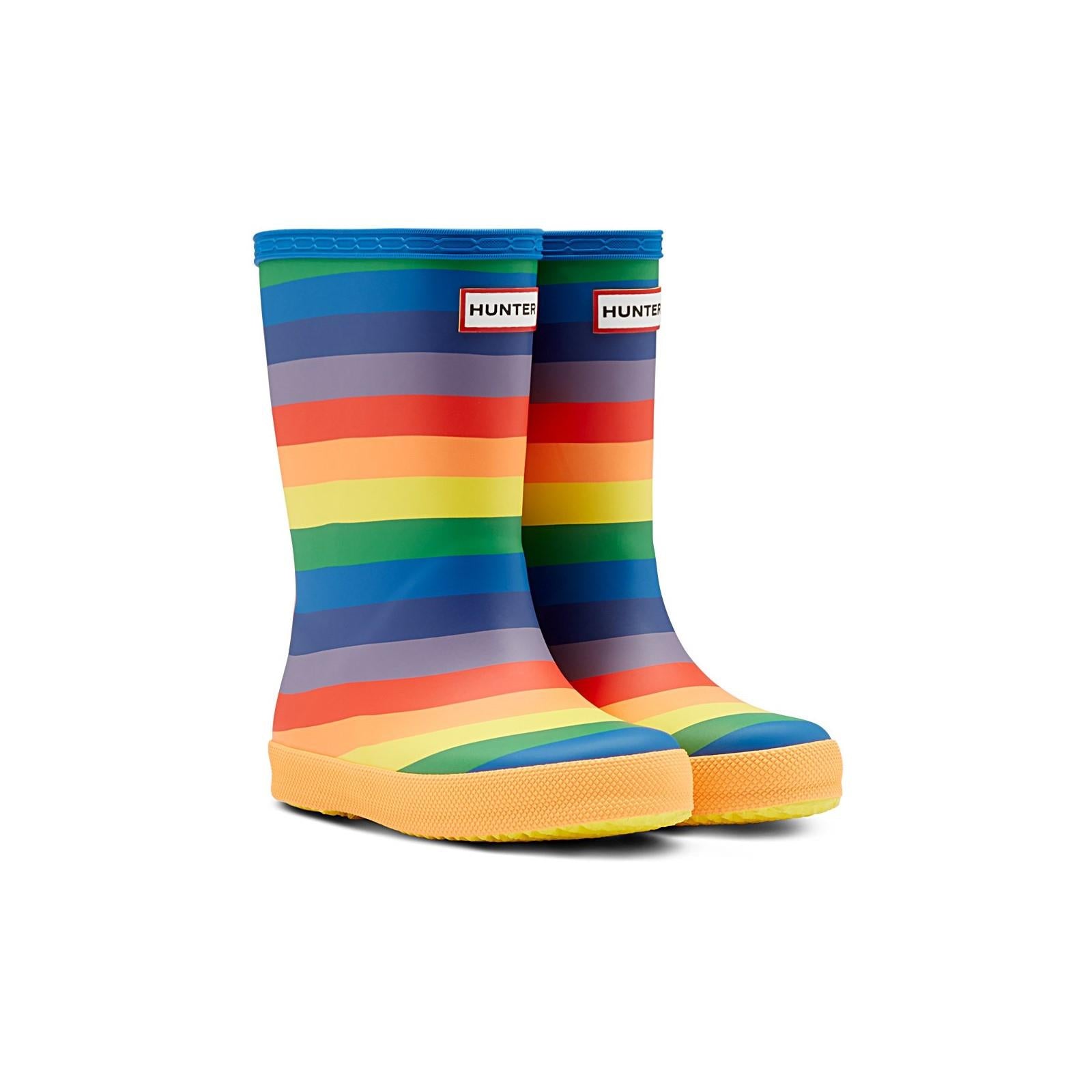 Hunter Original First Rainbow kid's infant/junior rubber vegan wellington boot