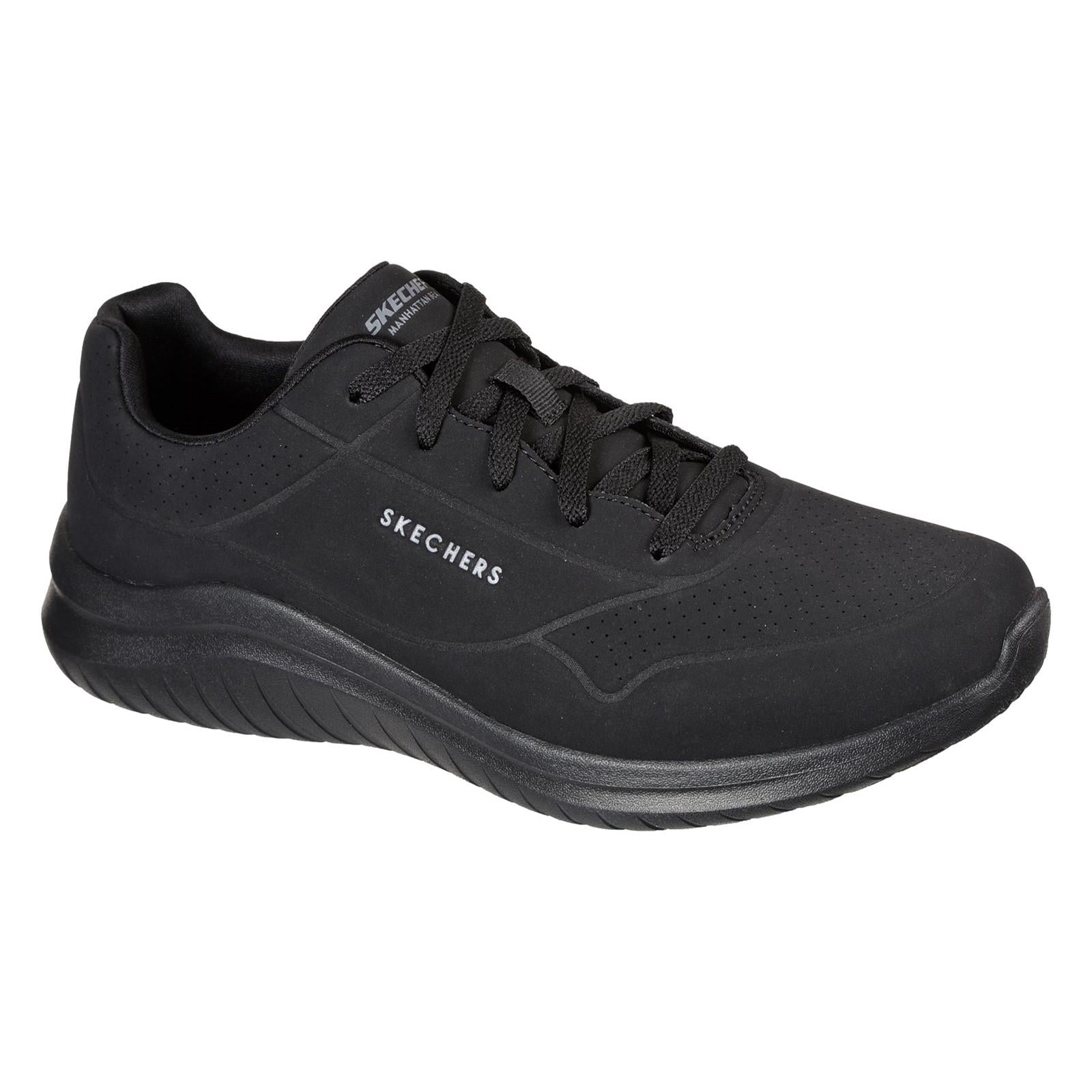Skechers Ultra Flex Vicinity men's black memory-foam lace-up trainer #SK232209