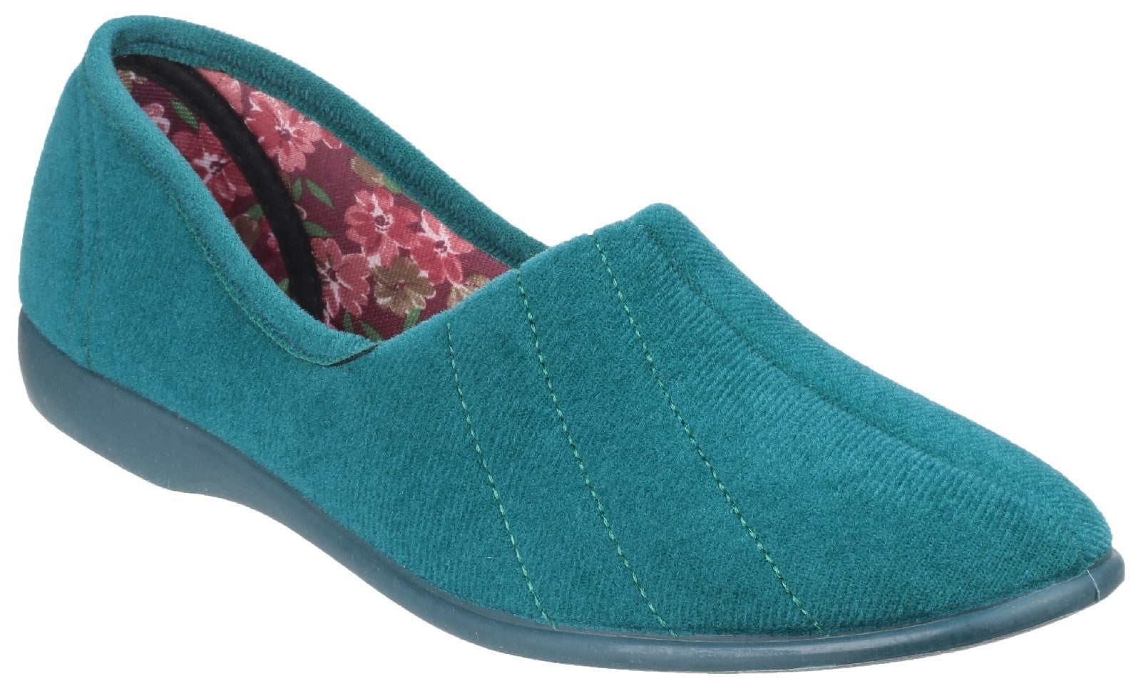 GBS Audrey women's ocean blue velour slip-on classic slipper