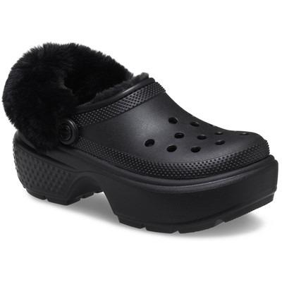 Crocs Stomp lined women's black clog slipper #208546