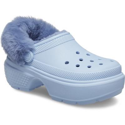 Crocs Stomp lined women's blue clog slipper #208546