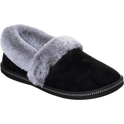Skechers Cozy Campfire Team Toasty women's black faux-suede lined slipper #SK32777