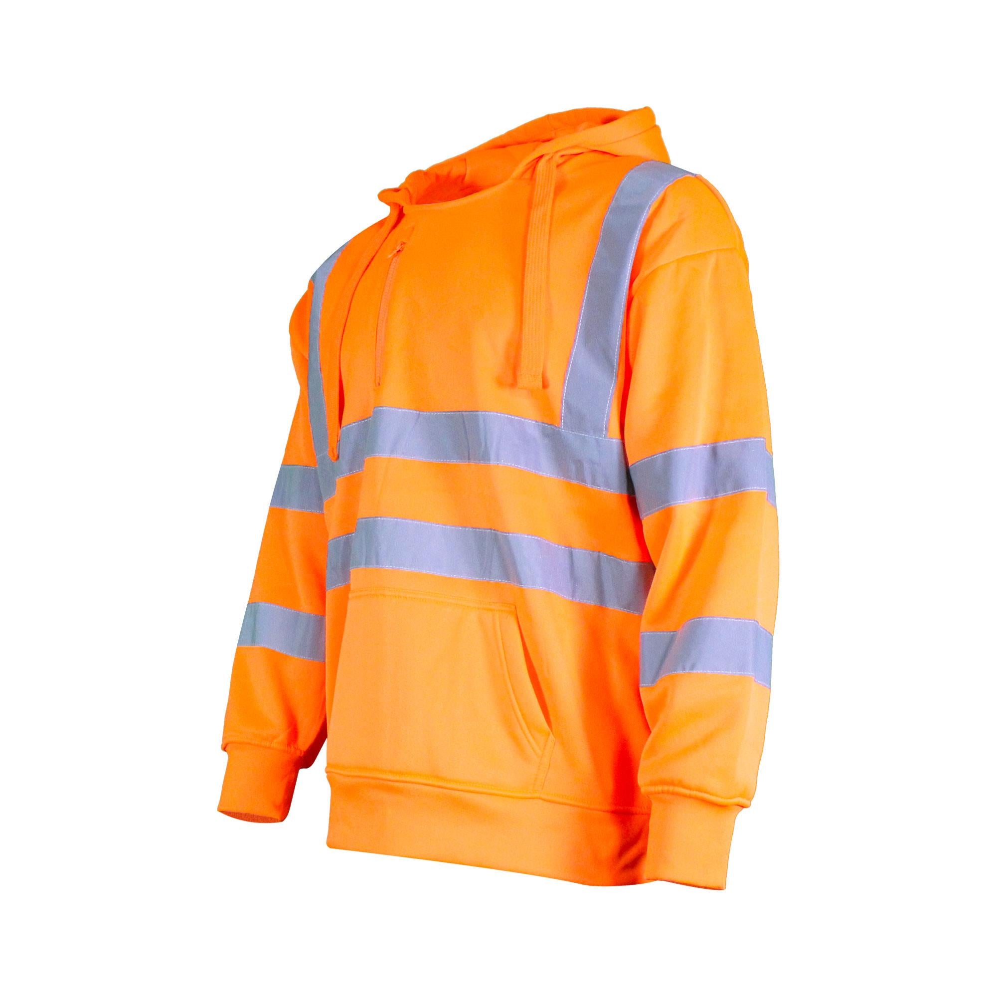 Warrior unisex hi-vis orange pullover hooded sweatshirt