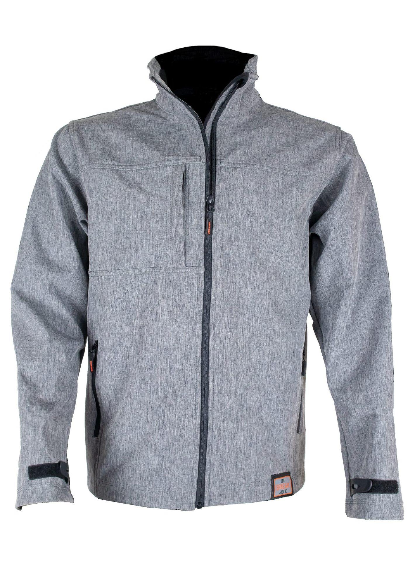 Unbreakable Burghley grey microfleece lined soft-shell jacket #U406