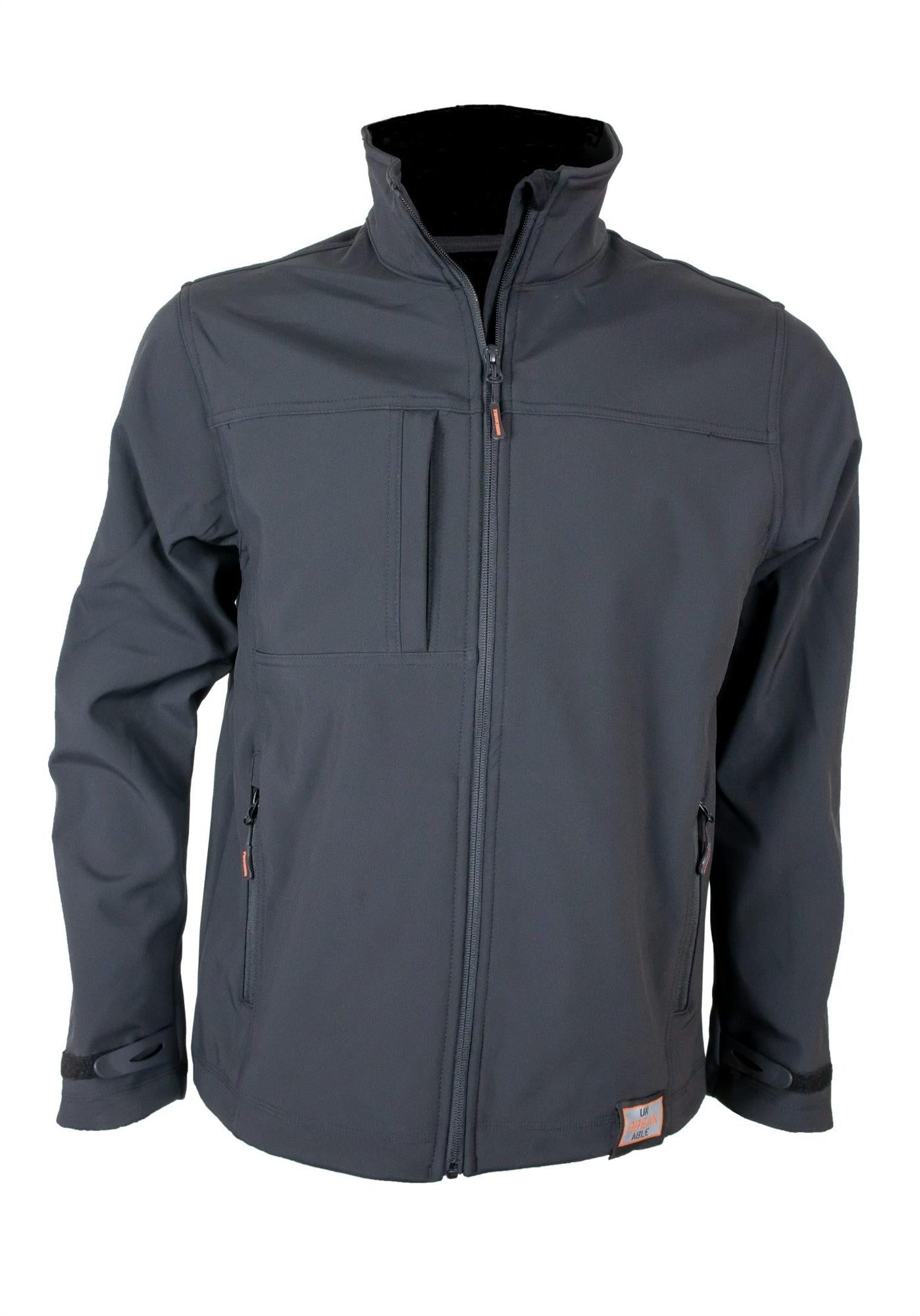 Unbreakable Burghley black microfleece lined soft-shell jacket #U405