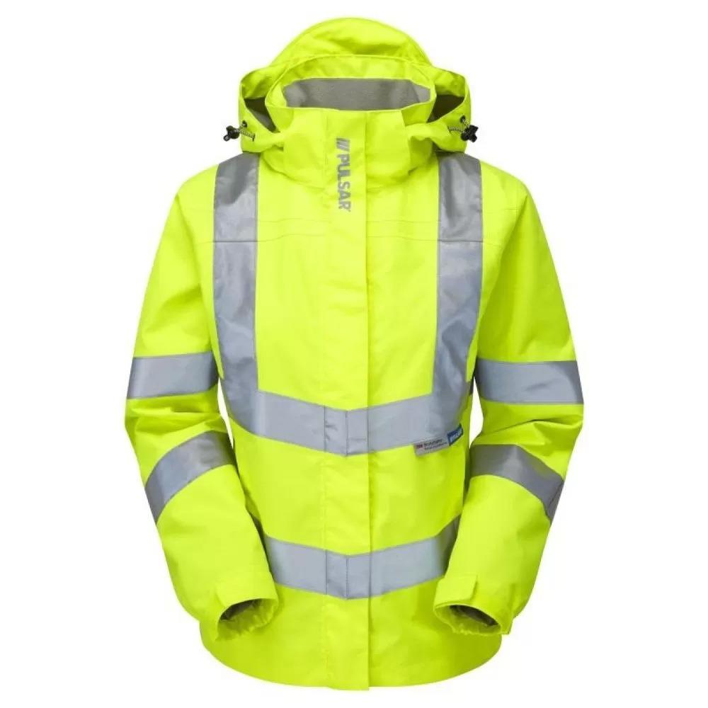 PULSAR® women's high-visibility yellow waterproof storm coat #P704