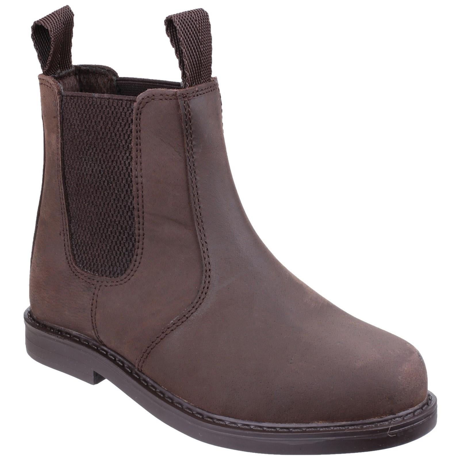 Amblers Camberwell kid's brown leather pull-on dealer boot