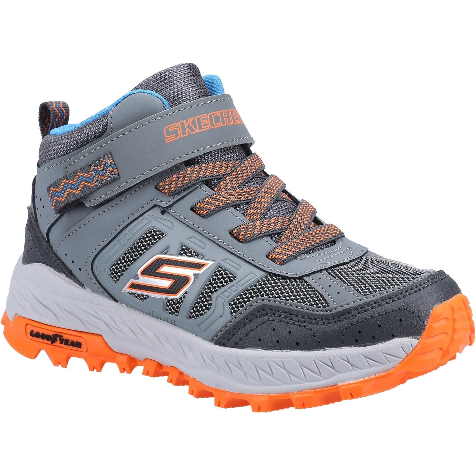 Skechers Fuse Tread Trekor kid's grey trail trainer boot #SK403712L