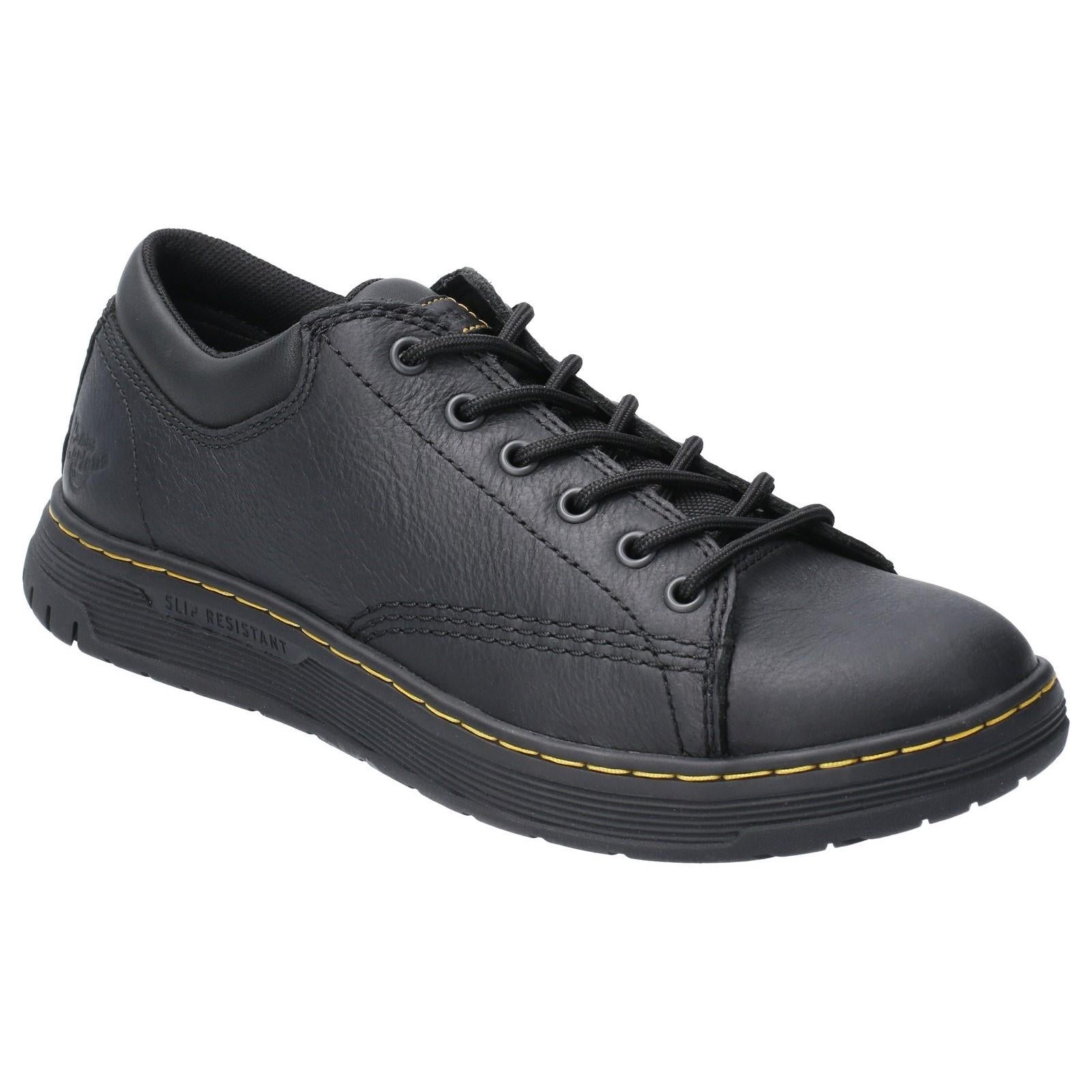 Dr Martens Maltby unisex black leather skater trainer