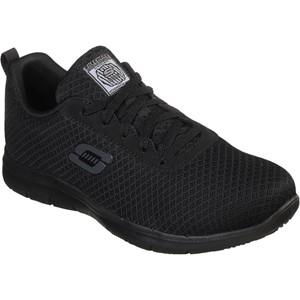 Skechers Genter Bronaugh women's black slip-resistant work trainer #SK77210EC