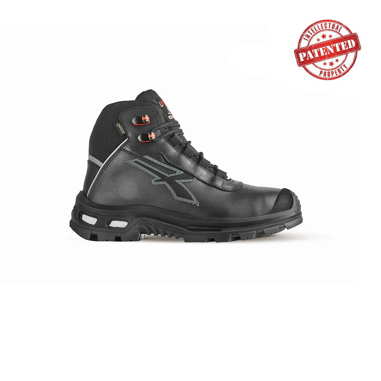 U-Power LEGEND S3 black leather lightweight safety work boot