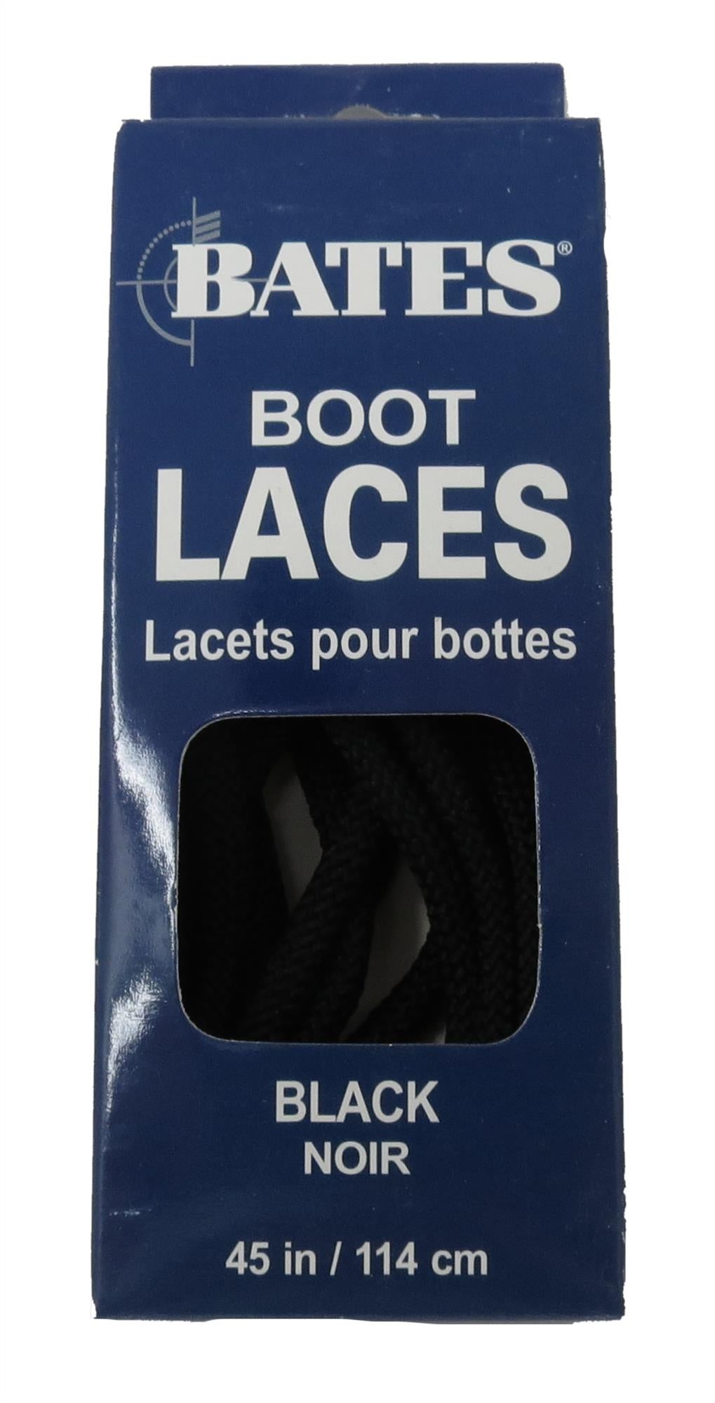 Bates black shoe boot laces 114cm/44"