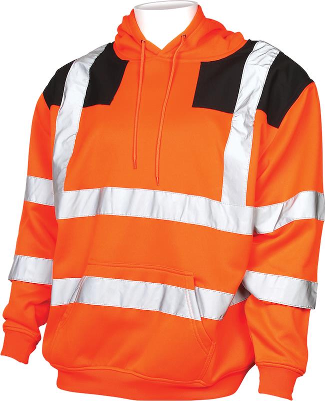 SCAFFHOOD high-visibility orange shoulder-protection scaffolder/hod-carrier hoodie