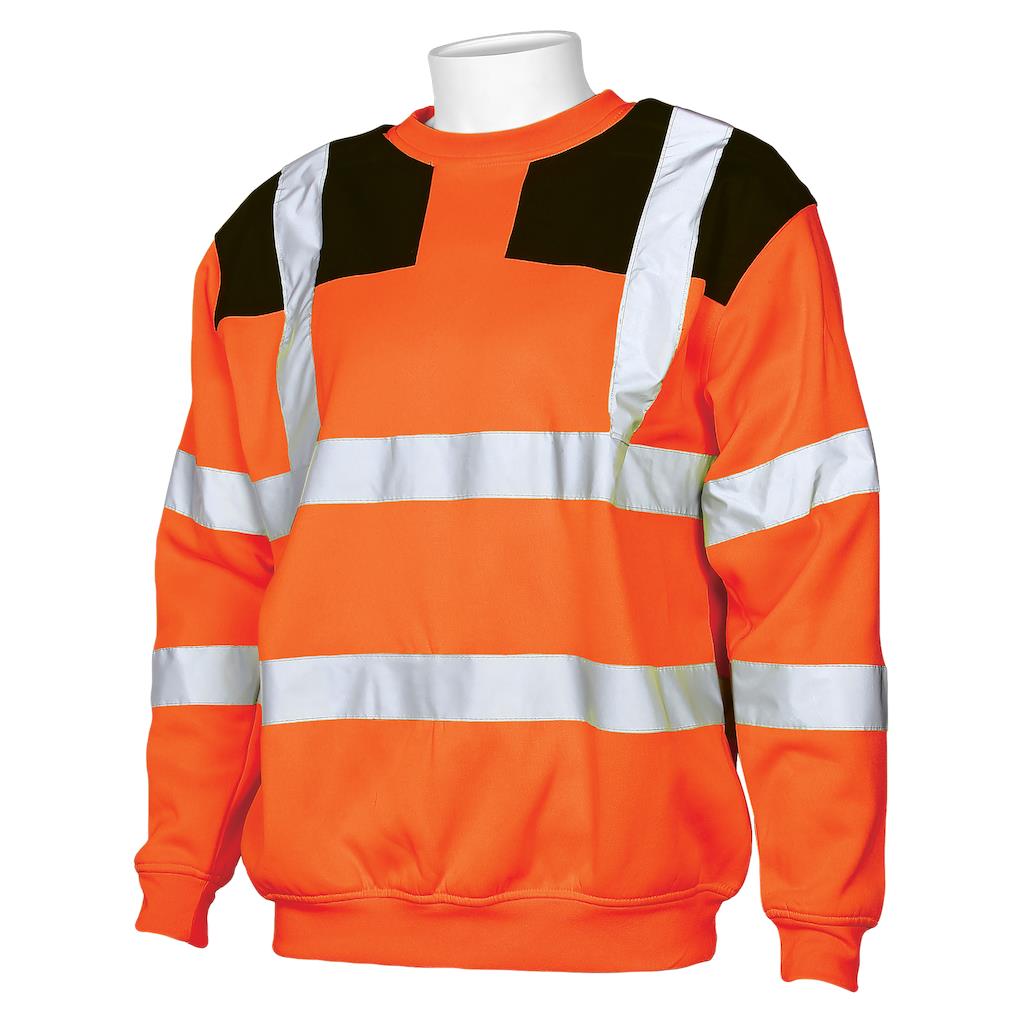 SCAFFSWEAT high-visibility orange shoulder-protection scaffolder/hod-carrier sweatshirt