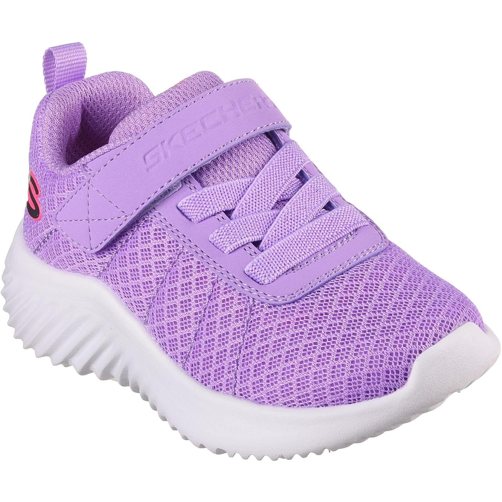 Skechers Bounder Cool Cruise toddlers lavender touch fasten trainer #SK303550N