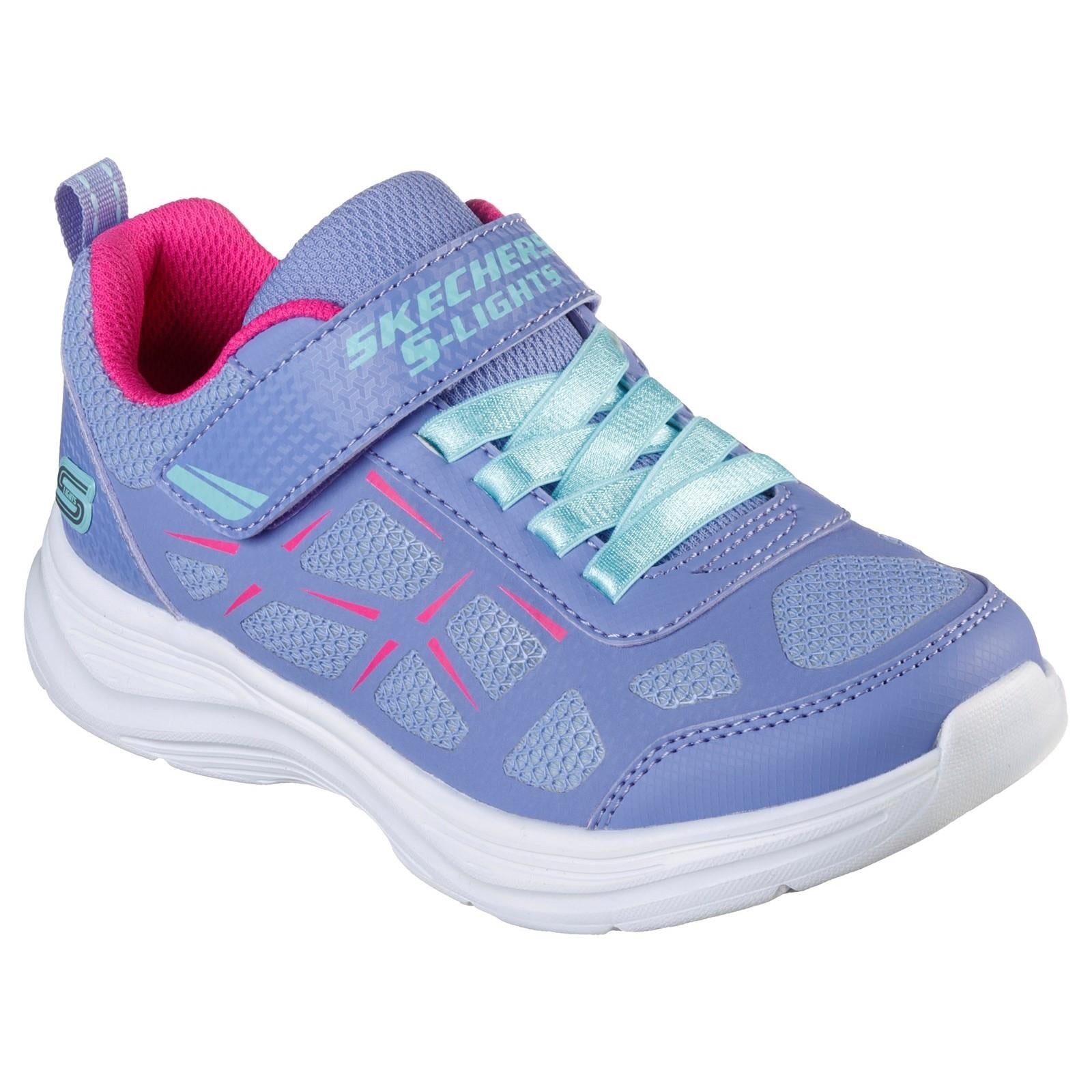 Skechers Glimmer Kicks Fresh Glow kids periwinkle trainer #SK302319L