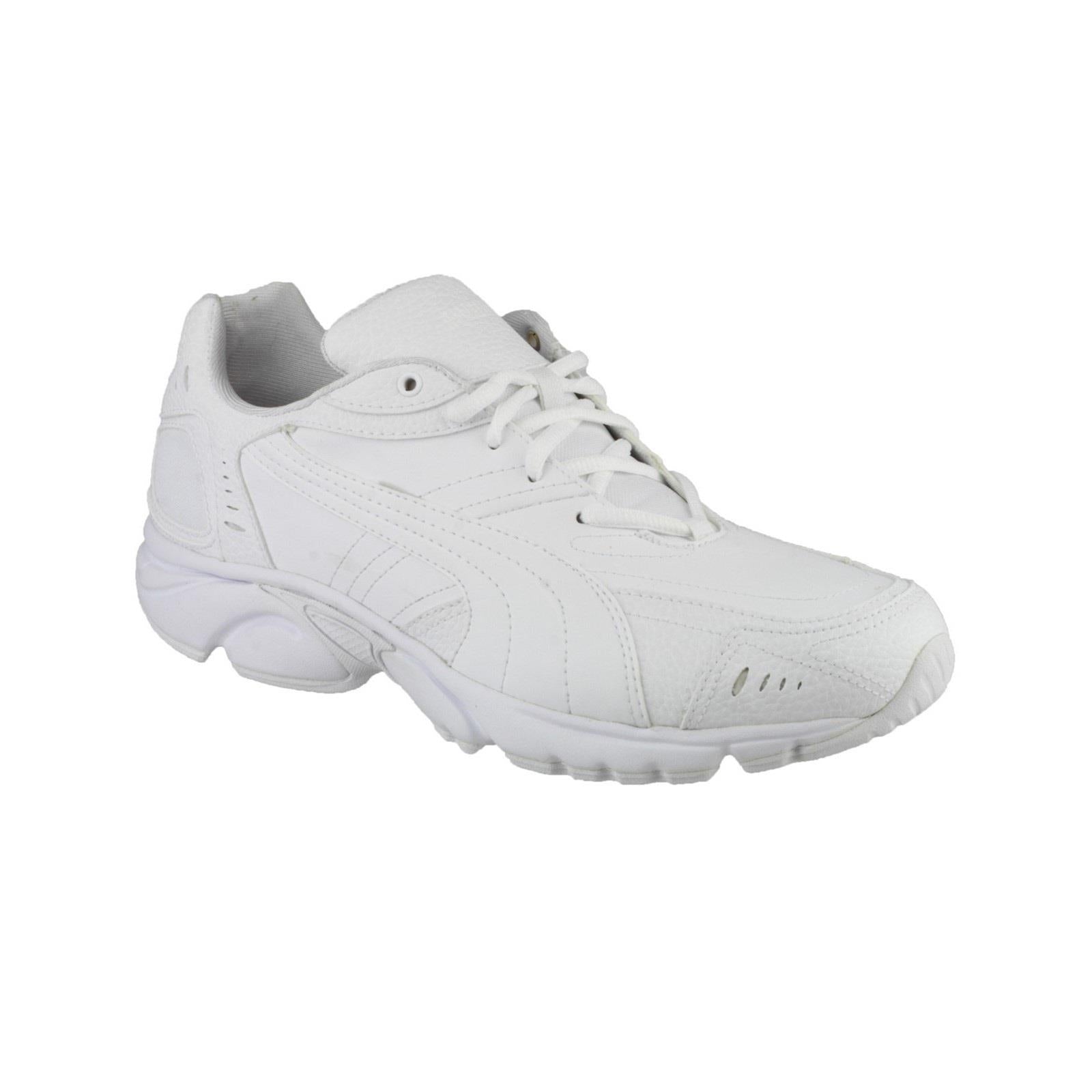 Puma Axis Hahmer men's white synthetic lace up non-marking sole trainer size 10