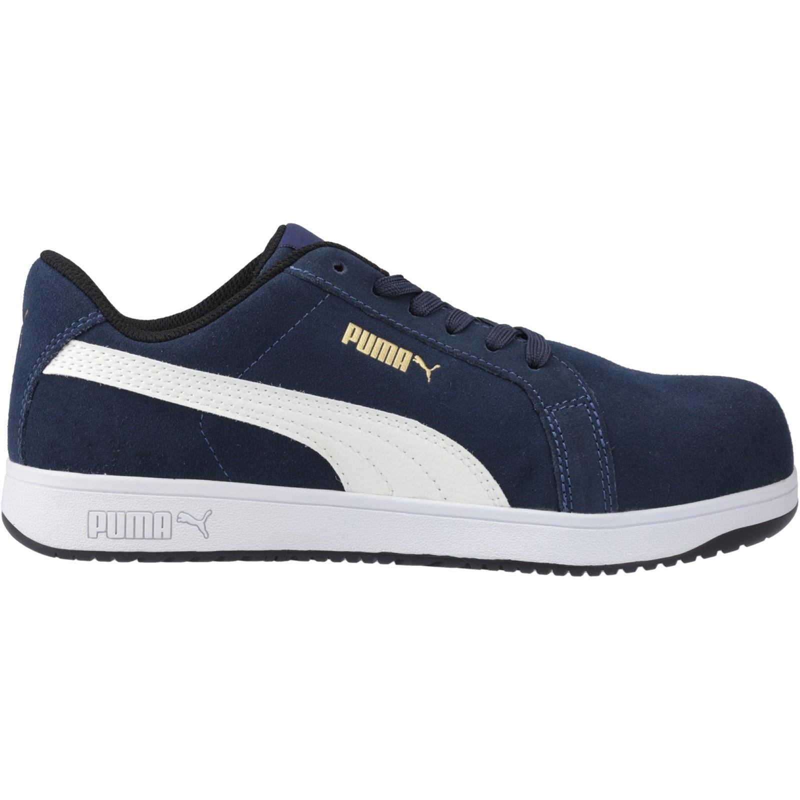 Puma Iconic Low S1P navy blue composite toe/midsole work safety trainers shoes