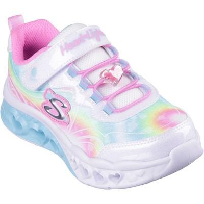 Skechers Flutter Heart Lights Groovy Swirl kids touch fasten trainer