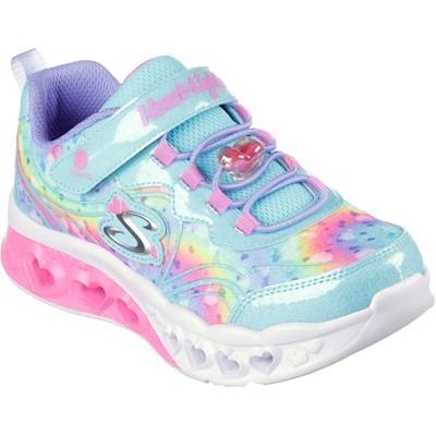 Skechers Flutter Heart Lights Groovy Swirl kids touch fasten trainer