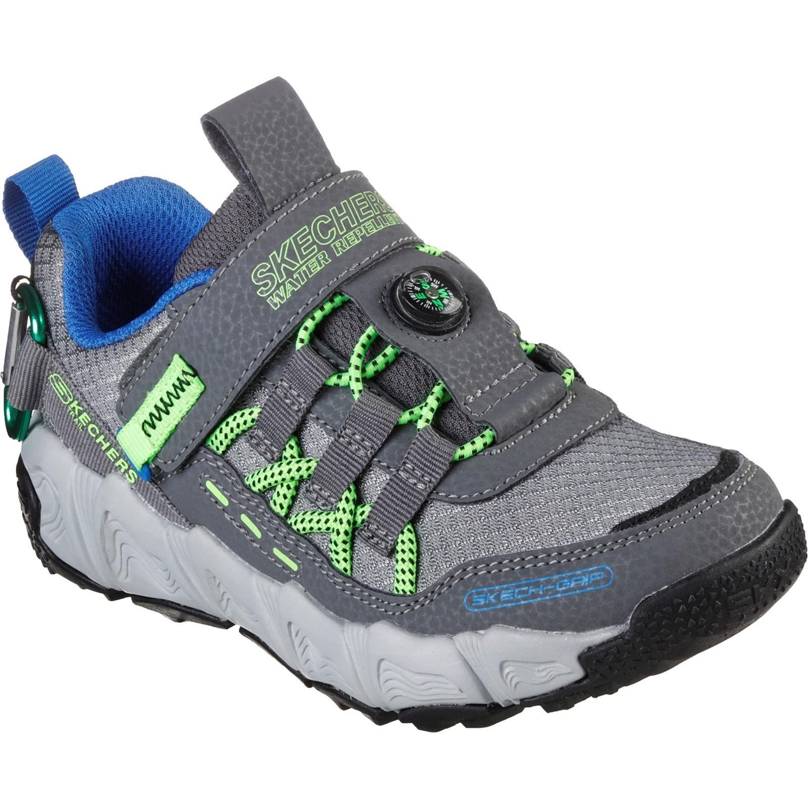 Skechers Velocitrek Pro Scout kids charcoal slip on trainer #SK406423L