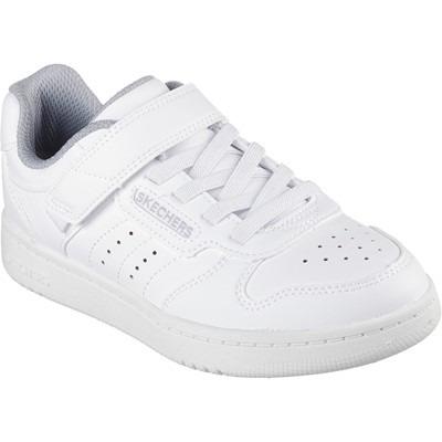 Skechers Quick Street kids white machine washable trainer #SK405638L