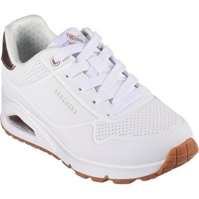 Skechers Uno Gen Shimmer Away kids white trainer #SK310545L