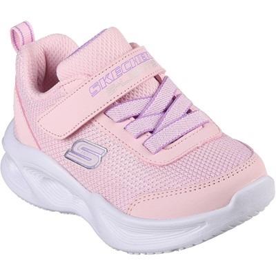 Skechers Sola Glow toddlers pink light up touch fasten trainer #SK303715N