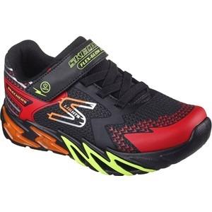 Skechers S Lights Flex-Glow Bolt kids black/red light up trainer #SK400138L