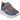 Skechers S-Lights Meteor-Lights toddlers grey/orange touch fasten trainer #SK401675N