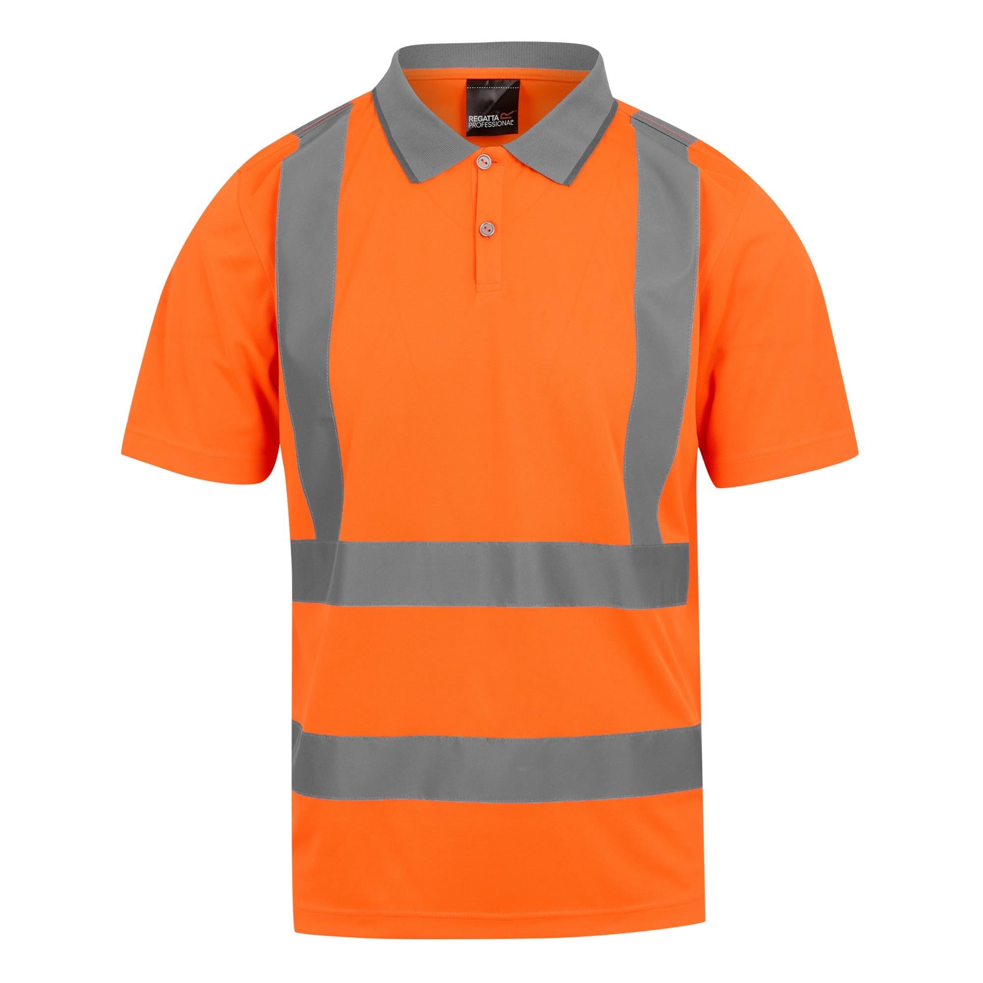 Regatta High Visibility Pro Contract orange work polo shirt #TRS271