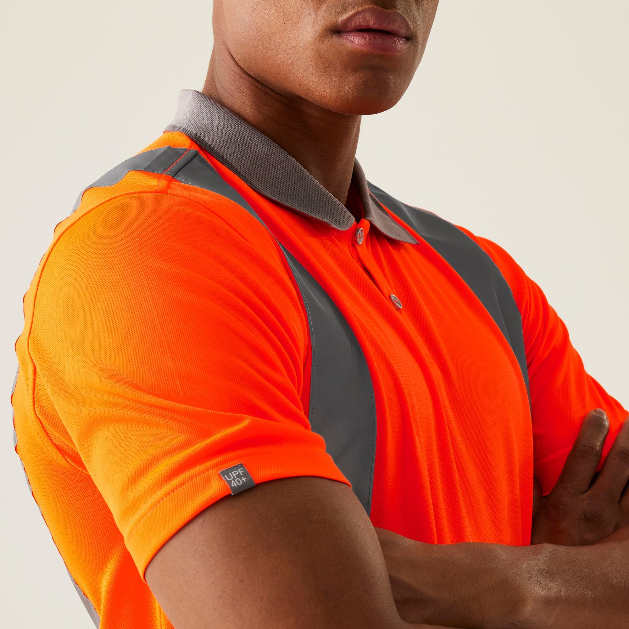 Regatta High Visibility Pro Contract orange work polo shirt #TRS271