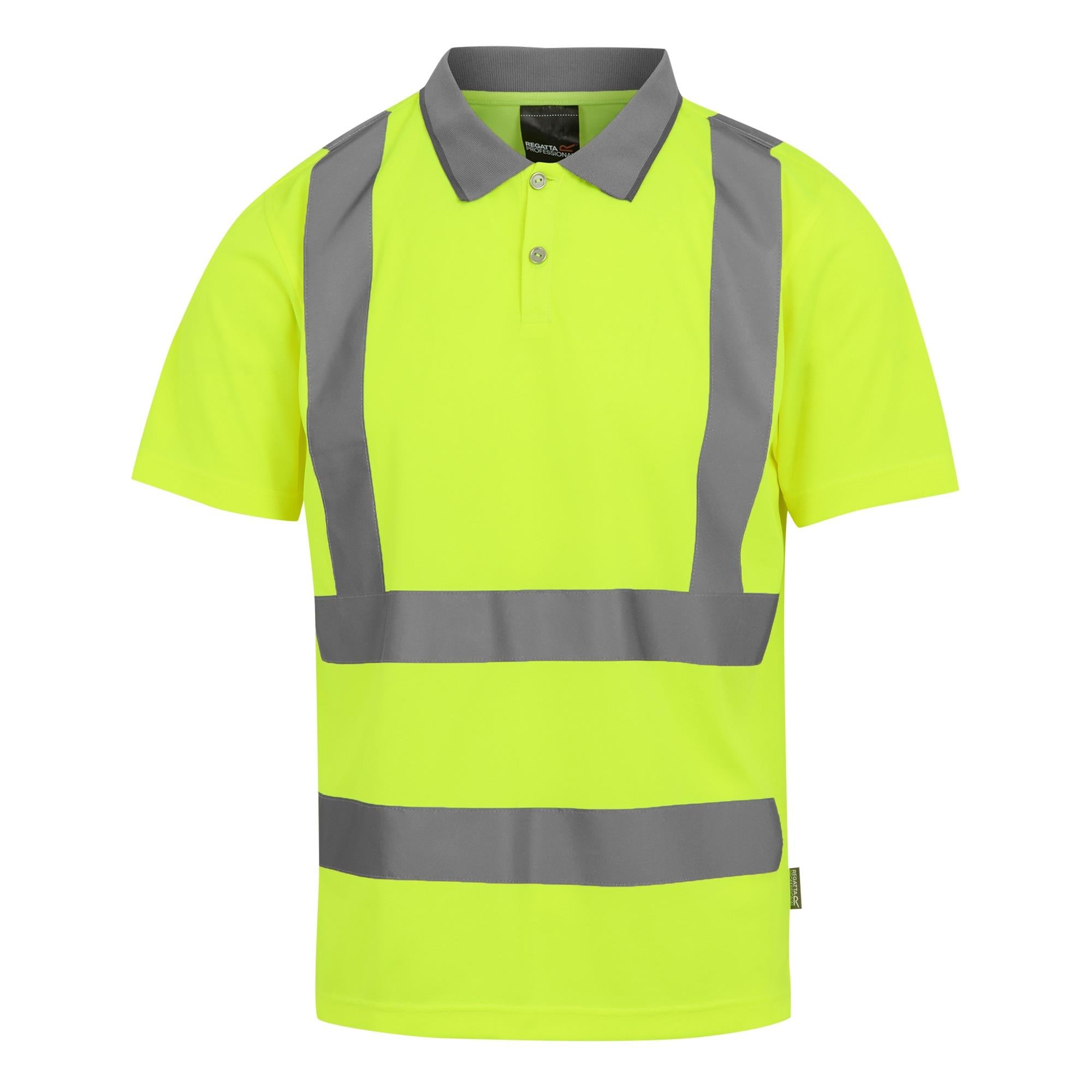 Regatta High Visibility Pro Contract yellow work polo shirt #TRS271