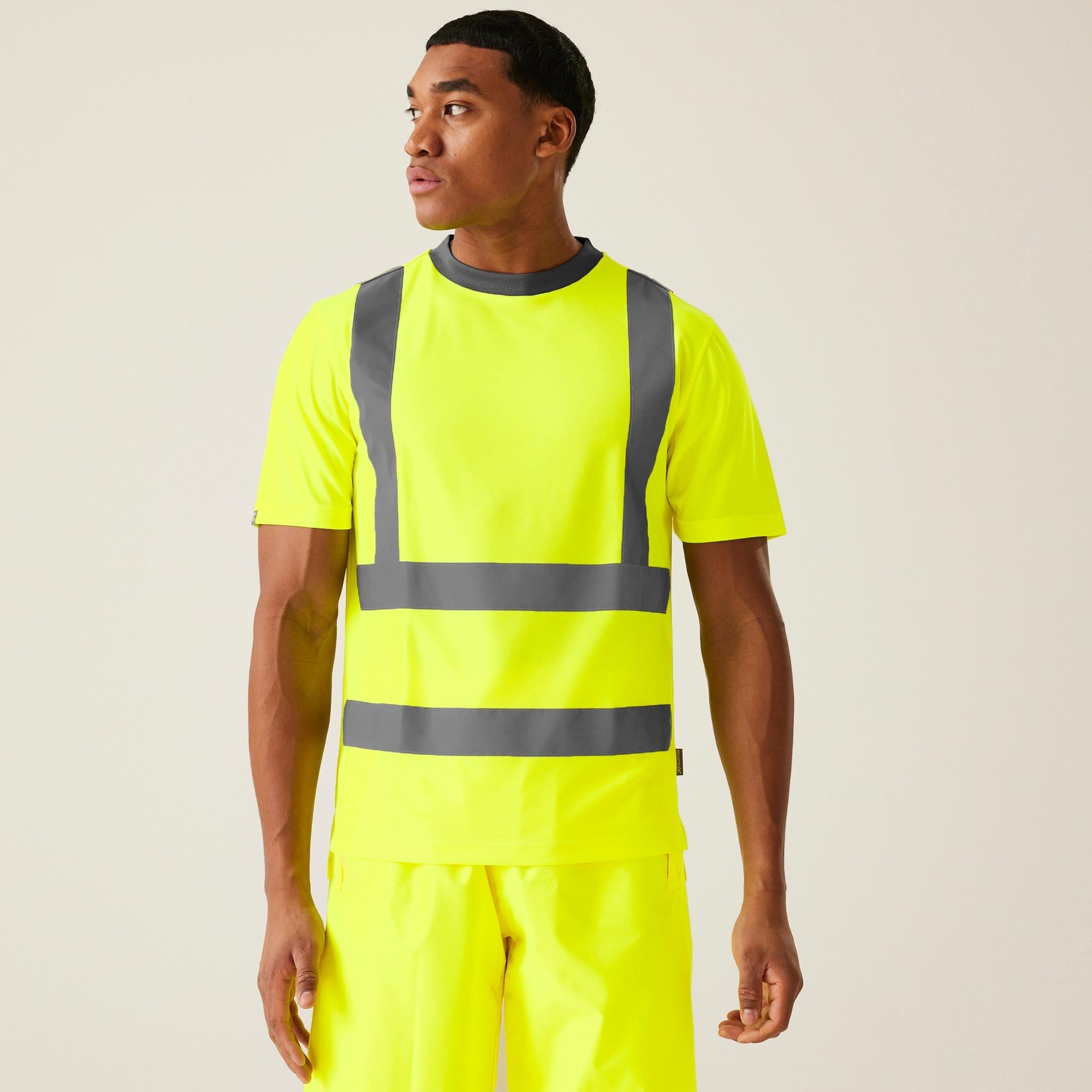 Regatta High Visibility Pro Contract yellow work t-shirt #TRS270