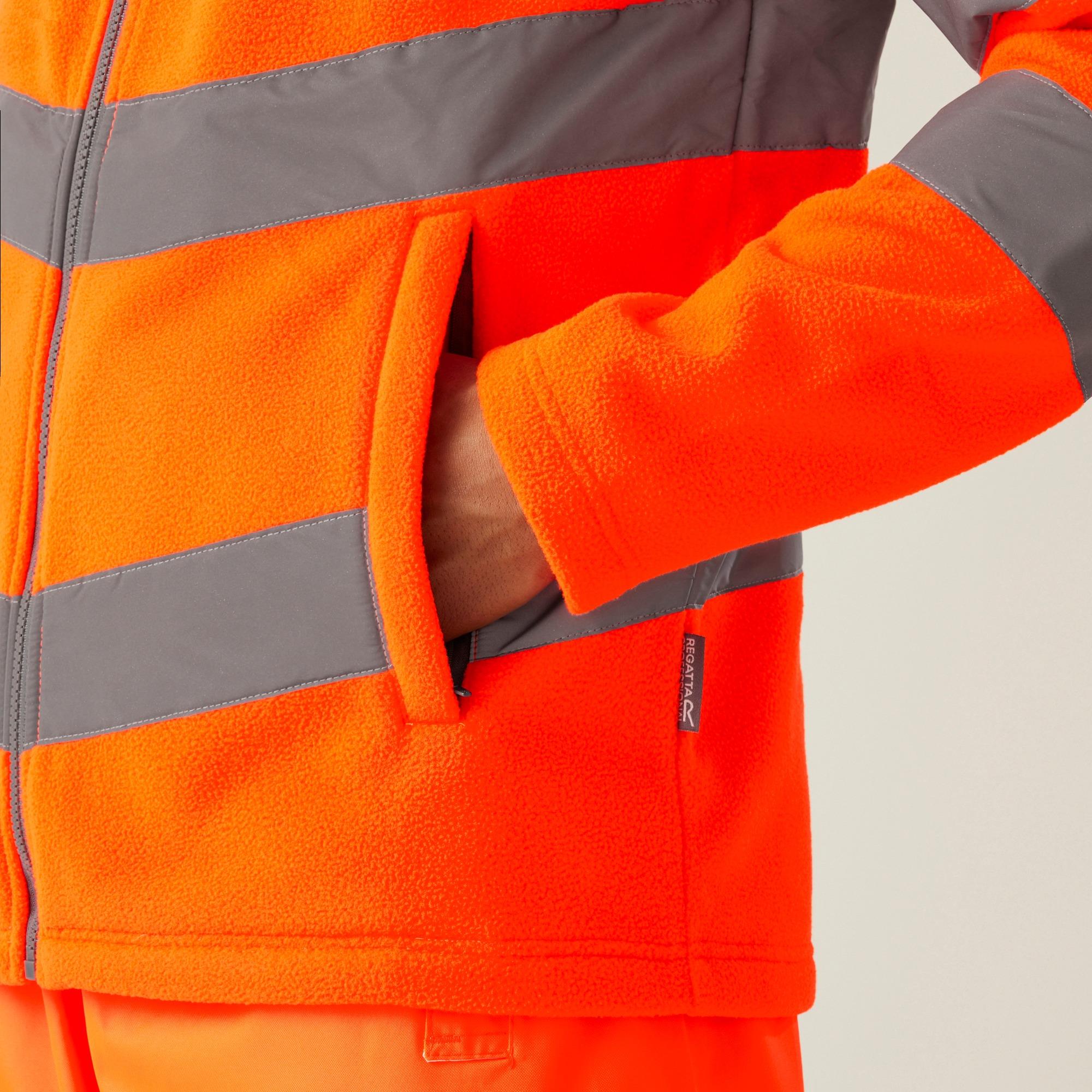 Regatta High Visibility Pro Contract Thor orange work fleece jacket #TRF648