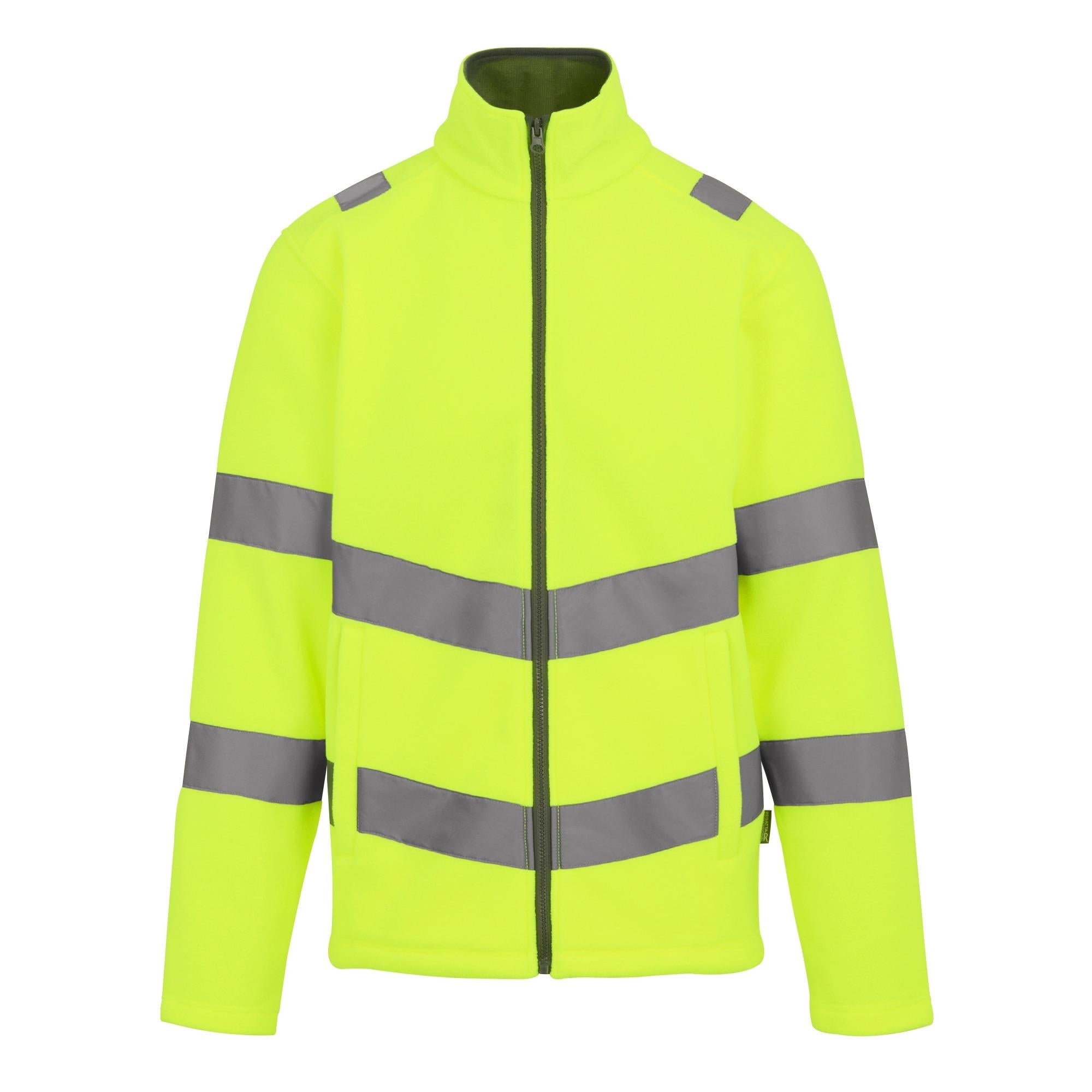 Regatta High Visibility Pro Contract Thor yellow work fleece jacket #TRF648