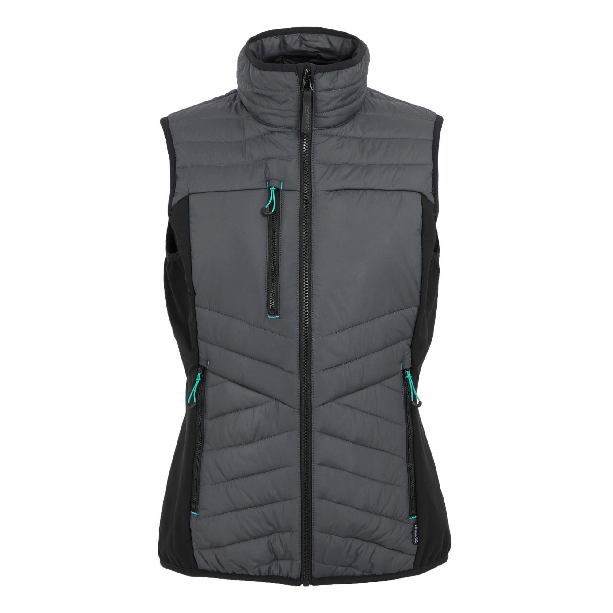 Regatta Ada Hybrid womens seal grey/black work bodywarmer gilet #TRA924