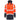 Leo CLOVELLY high-visibility waterproof breathable orange/navy jacket anorak #A04