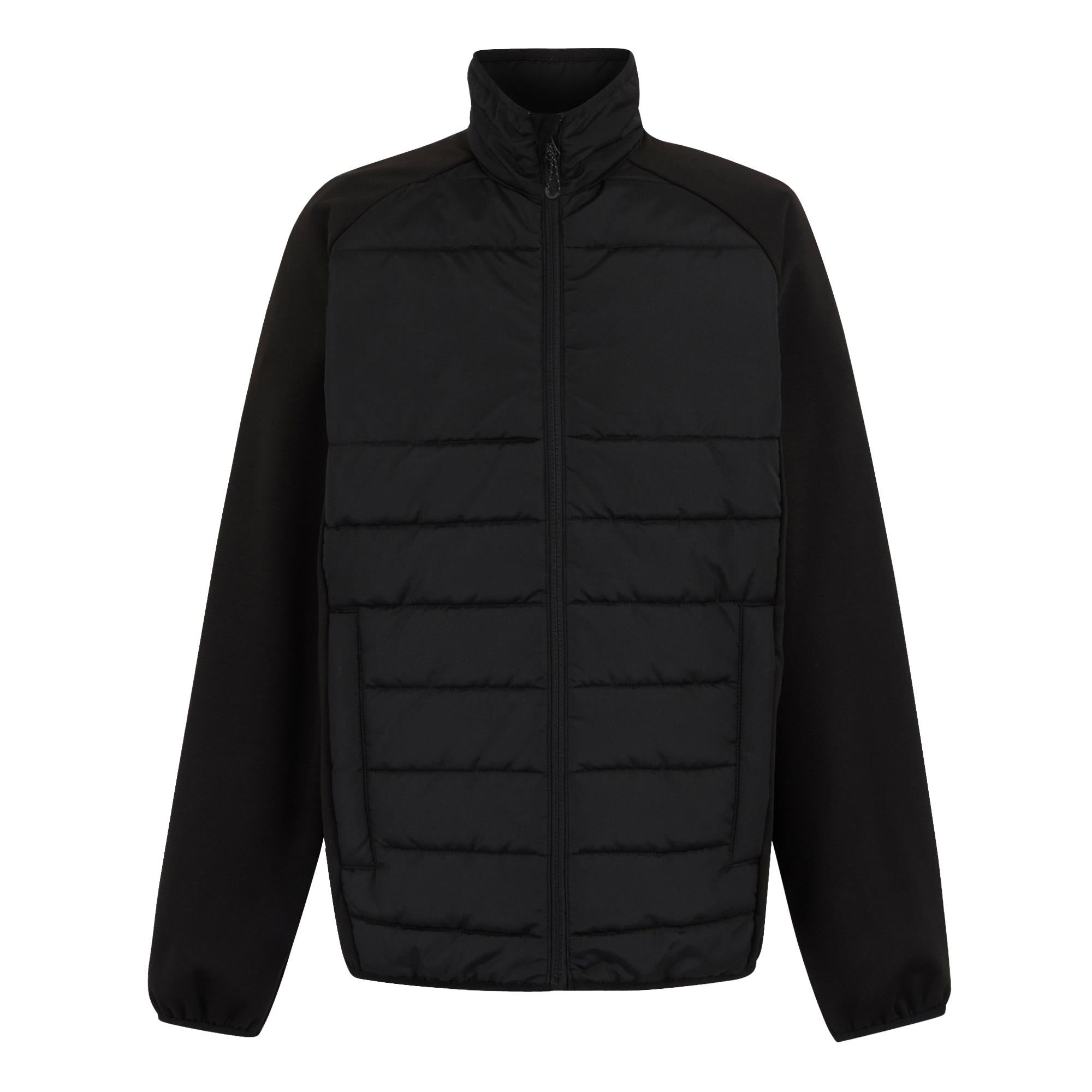 Regatta Essential black water repellent work hybrid jacket #TRA590