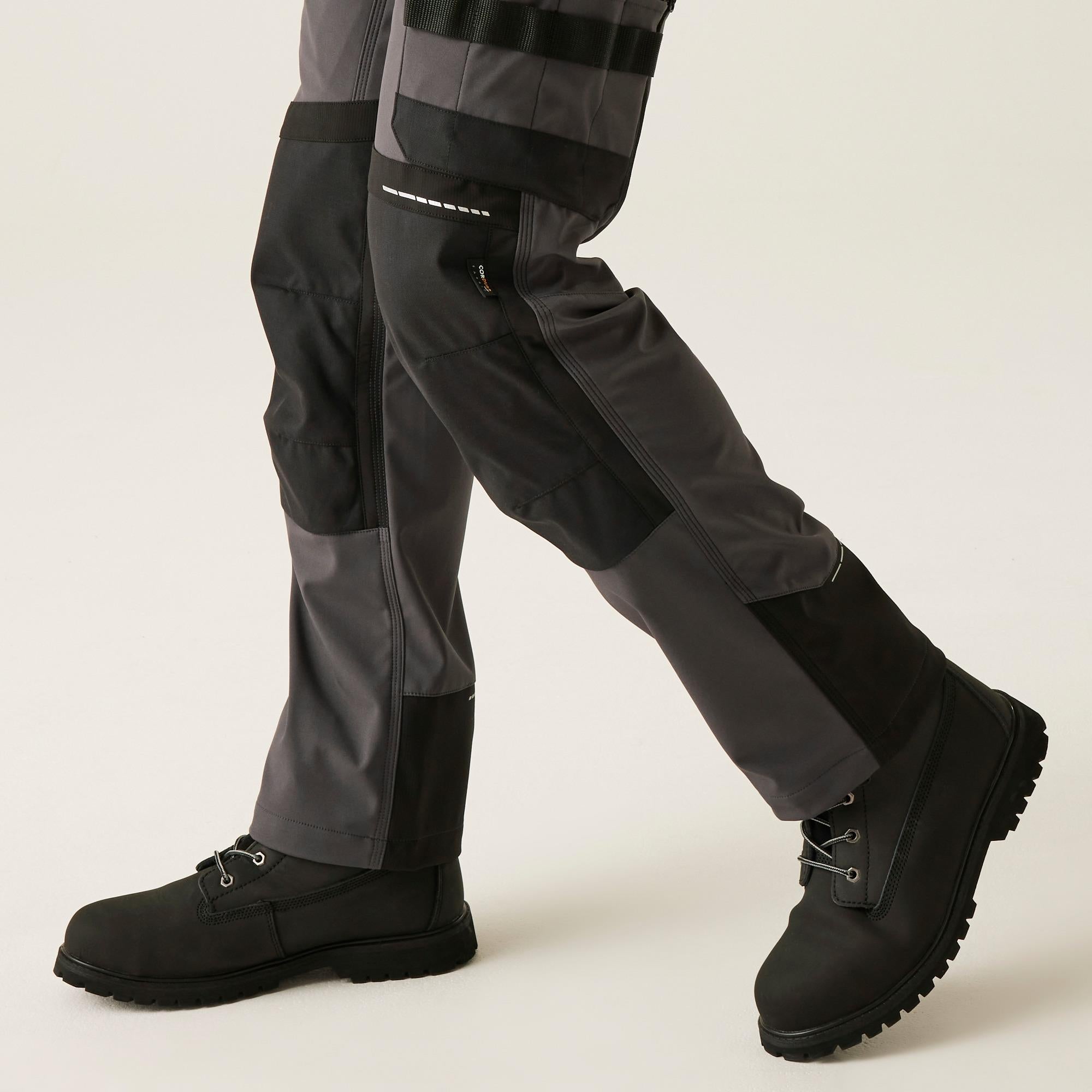 Regatta 4TEX slate grey/black holster slim fit stretch work trousers #TRJ447