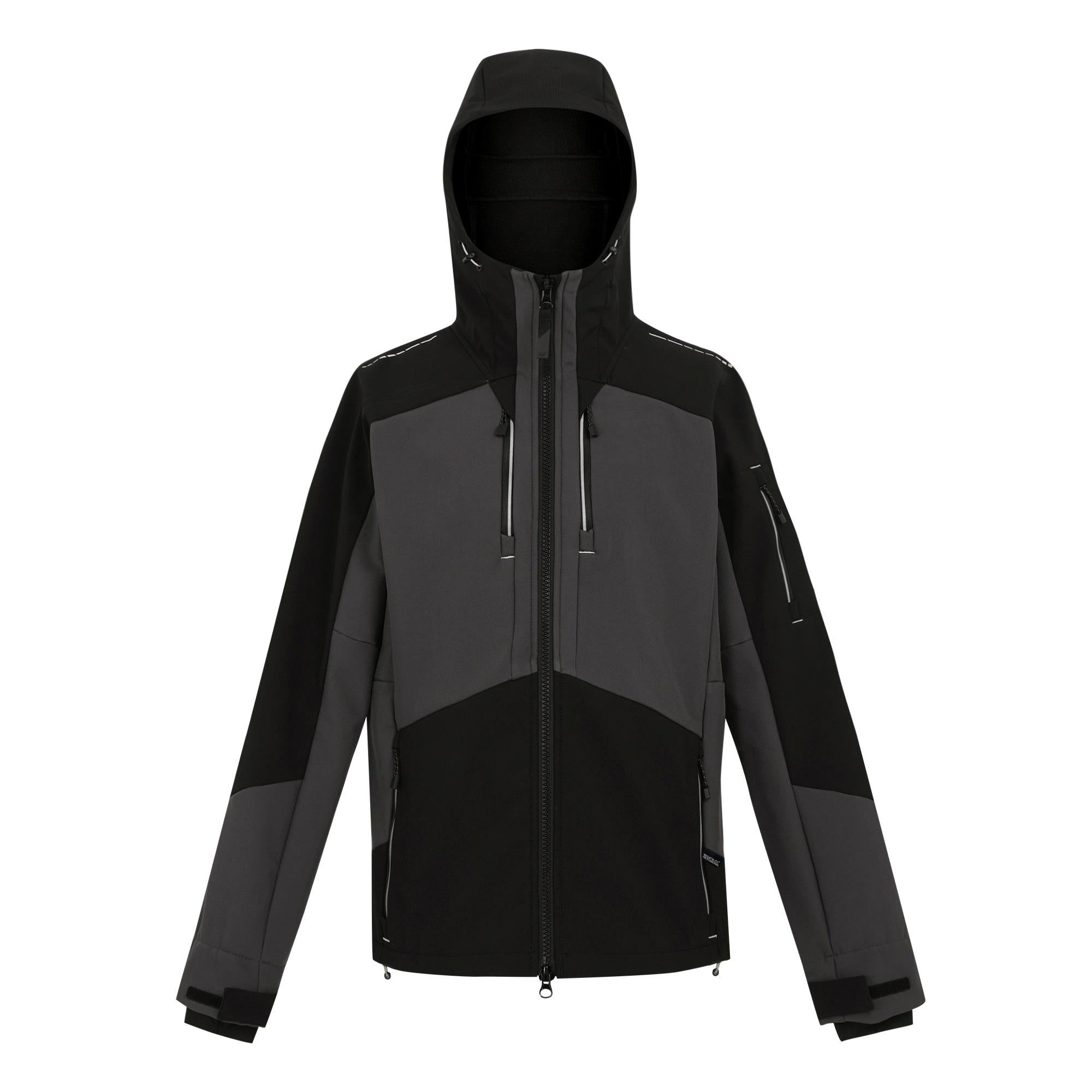 Regatta 4TEX slate grey/black waterproof 3 layer stretch softshell jacket TRA745