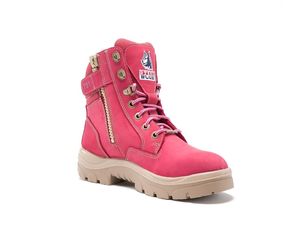 Steel Blue Southern Cross Zip S3  pink nubuck womens steel toe/midsole safety boot 592761