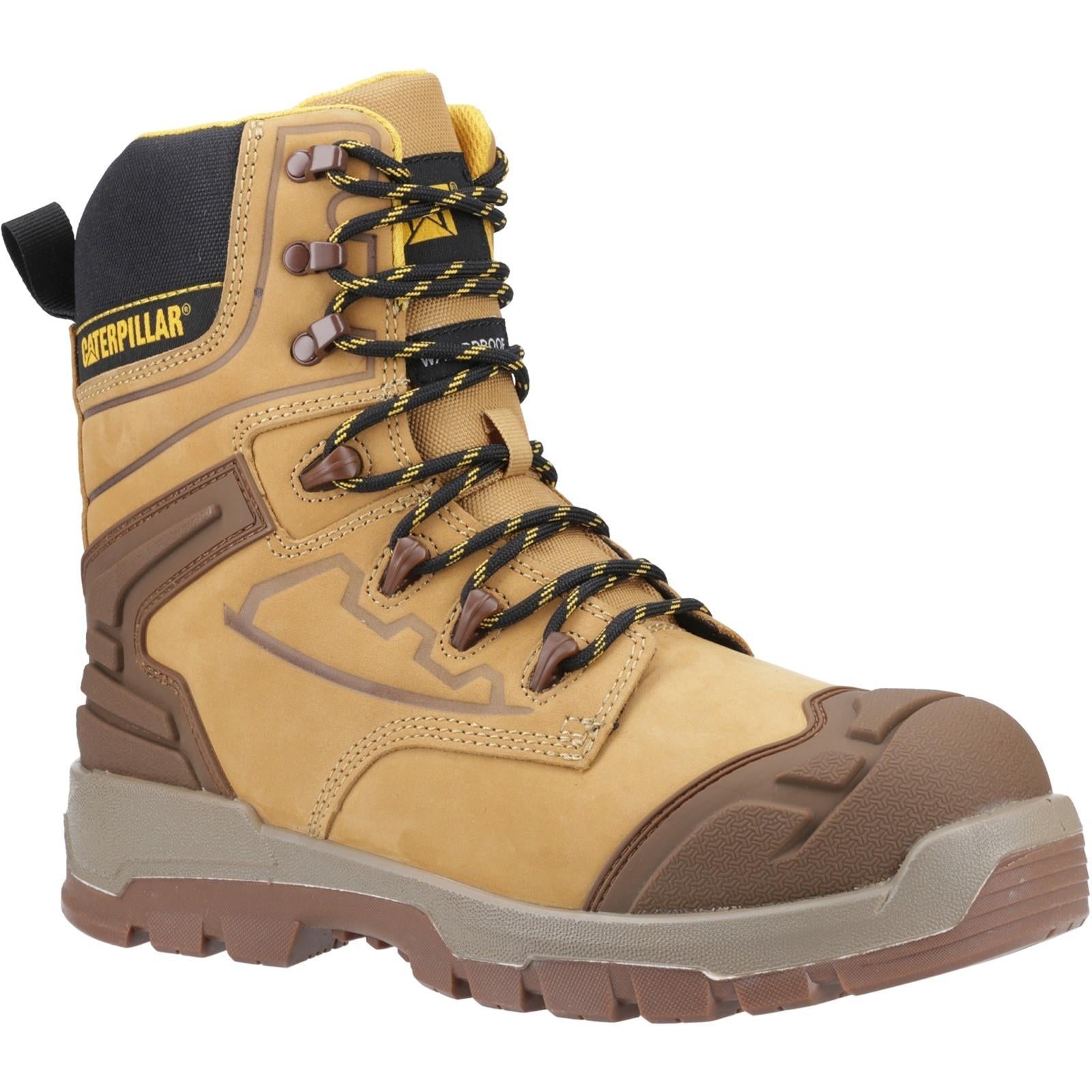 Caterpillar CAT Striver XL 8" honey waterproof leather steel toe/midsole safety work boot